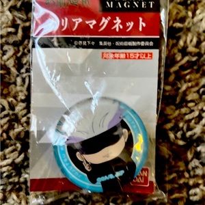 Gojo Jujutsu Kaisen glass clear magnet from Japan